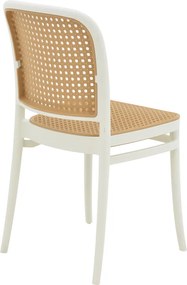 Καρέκλα Nereus pakoworld pp φυσικό-λευκό 45x43x84εκ