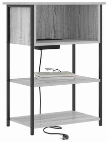 vidaXL Κομοδίνο Γκρι sonoma 55 x 31 x 76 εκ Επεξεργασμένο ξύλο
