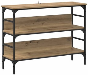 vidaXL Τραπέζι κονσόλας με ράφι artisan δρυς 100 x 32 x 75 εκ