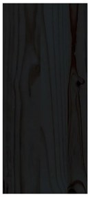 vidaXL Κάβα Κρασιών Μαύρη 56 x 25 x 56 εκ. από Μασίφ Ξύλο Πεύκου