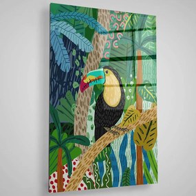 Πίνακας Γυάλινος 401MGN3508 50x70cm Multi Wallity Κάθετοι Glass