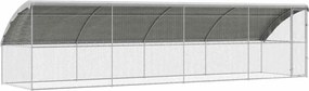 vidaXL Κλουβί για κότες 4 pcs Ασημί 800 x 200 x 200 εκ.