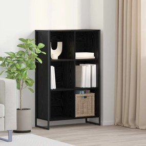 vidaXL Βιβλιοθήκη Μαύρη Οξυά 68 x 30 x 108 cm Επεξεργασμένο Ξύλο
