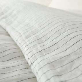 Ριγέ κάλυμμα κρεβατιού από πλυμένο λινό, Abella