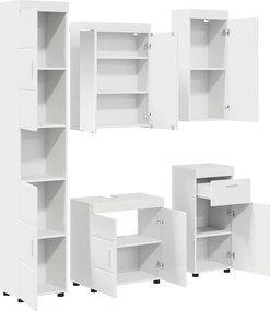 vidaXL Σετ Επίπλων Μπάνιου TULUM 5 τμχ. Λευκό 60 x 34 x 63 εκ