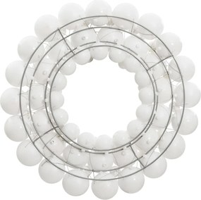 vidaXL Στεφάνι Χριστουγεννιάτικο Λευκό 45 εκ. από Πολυστυρένιο