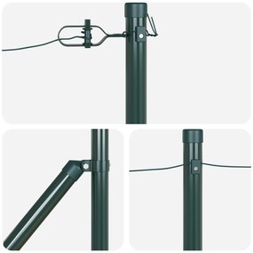 vidaXL Πόρτες με Άγκιστρο 26 τεμ Ø32 mm 100 cm Γαλβανισμένο Χάλυβα
