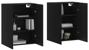 vidaXL Ντουλάπια Τοίχου 2 τεμ. Μαύρα 69,5 x 34 x 90 εκ.