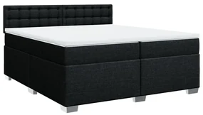 Κρεβάτι Boxspring με Στρώμα Μαύρο 200x200 εκ. Υφασμάτινο 3286011