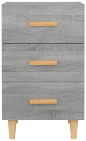 vidaXL Κομοδίνο Γκρι Sonoma 40 x 40 x 66 εκ. από Επεξεργασμένο Ξύλο