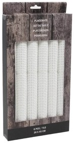 Set 6 Σουπλά (22280666) Πολυεστέρας, 45 x 30 x 0.5 cm, Λευκά