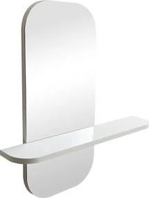 Καθρέπτης Lunaria pakoworld λευκό MDF 60x11.5x60εκ
