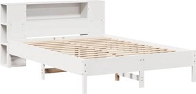 vidaXL Κρεβάτι Βιβλιοθήκη Χωρίς Στρώμα 140x200 εκ Μασίφ Ξύλο Πεύκο