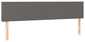 Κεφαλάρι Κρεβατιού LED Γκρι 160x5x78/88 εκ. από Συνθετικό Δέρμα - Γκρι
