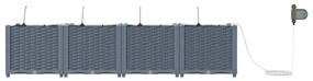 vidaXL Ζαρντινιέρες κήπου Ανοιχτό γκρι 160 x 40 x 37.5 cm Ατσάλι