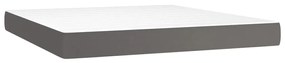 vidaXL Στρώμα με Pocket Springs Γκρι 180x200x20 εκ. Συνθετικό Δέρμα