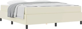 vidaXL Σκελετός Κρεβατιού με στρώμα Κρεμ 180 x 200 cm ύφασμα