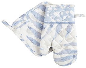 Σετ Κουζίνας Cabo Με Γάντι Και Πιάστρα Light Blue Nima 100% Βαμβάκι