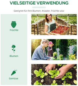 Outsunny Θερμοκήπιο με παράθυρο PE Τοματιέρα Πρώιμο κρεβάτι 120 x 60 x 60 cm Πράσινο