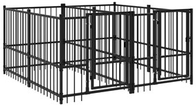 Κλουβί Σκύλου Εξωτερικού Χώρου 3,75 μ² από Ατσάλι - Μαύρο