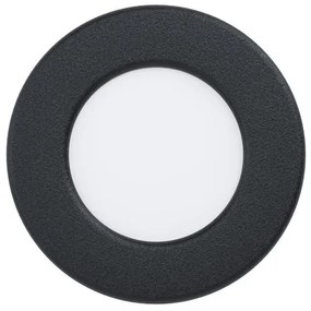 Eglo Στρογγυλό Πλαστικό Χωνευτό Σποτ με Ενσωματωμένο LED και Φυσικό Λευκό Φως σε Μαύρο χρώμα 8.6x8.6cm 99213