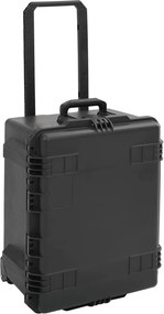 vidaXL Θήκη Πτήσης Φορητή Μαύρη 62,5x49,5x37 εκ. από Πολυπροπυλένιο