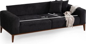 Τριθέσιος Καναπές - Sinor 3 - Χρώμα Ανθρακί - 225x92x75εκ