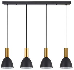 Φωτιστικό Οροφής - Ράγα Adept Tube 77-8644 85x16x300cm 4xE27 60W Black-Gold Homelighting