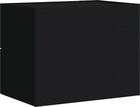 vidaXL Κομοδίνο Επιτοίχιο Μαύρο 45x30x35 εκ.