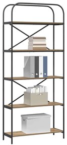 vidaXL Ράφι Βιβλίων artisan δρυς 80 x 30 x 183 εκ Επεξεργασμένο ξύλο