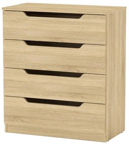 Συρταριέρα Azenor με 4 συρτάρια sonoma 72x38x83εκ 72x38x83 εκ.