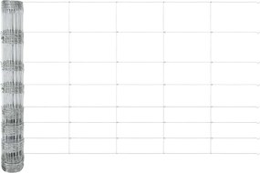 vidaXL Περίφραξη αγρού Ασημί 25 x 1 m Γαλβανισμένος χάλυβας