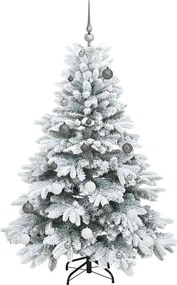 vidaXL Τεχνητό Χριστουγεννιάτικο Δέντρο Λευκό 150 cm ΠΕ και PVC