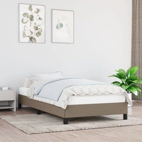 vidaXL Σκελετός Κρεβατιού Χωρίς Στρώμα Taupe 80x200 εκ. Υφασμάτινο