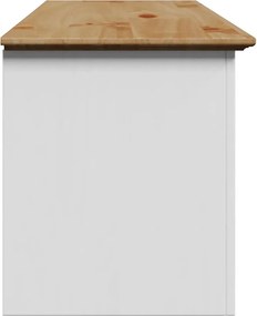 Πάγκος διαδρόμου vidaXL BODO Λευκό και καφέ 114x40x45 cm
