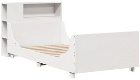 vidaXL Σκελετός Κρεβ. Χωρίς Στρώμα Λευκό 90x190 εκ Μασίφ Πεύκο