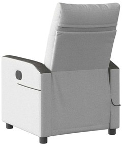 vidaXL καρέκλα ανάκλισης μασάζ Cloud Grey Fabric