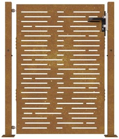 vidaXL Πόρτα Κήπου Τετράγωνη 100x150 εκ. από Ατσάλι Corten