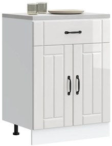 vidaXL ντουλάπι βάσης κουζίνας Lucca Λευκό Υψηλής στιλπνότητας