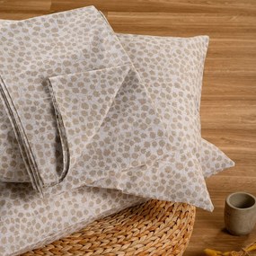 Σετ Σεντόνι Με 2 Μαξιλαροθήκες Βαμβακερό Υπέρδιπλο Με Λάστιχο 160x200+32εκ. Olga Beige Ultra Line Mini Melinen 20004614