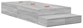 vidaXL Κρεβάτι Αποθήκευσης Γκρι Σοηνα 100x200 εκ.