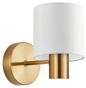 SE21-GM-16-SH1 ADEPT GOLD MATT WALL LAMP WHITE SHADE+ HOMELIGHTING 77-8304
