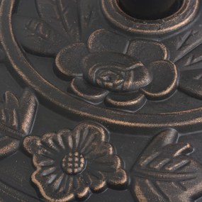 vidaXL Βάση Ομπρέλας Ημικυκλική Μπρονζέ 9 κ. από Ρητίνη