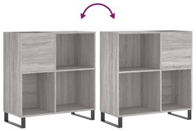 vidaXL Δισκοθήκη Γκρι Sonoma 84,5 x 38 x 89 εκ. από Επεξεργασμένο Ξύλο