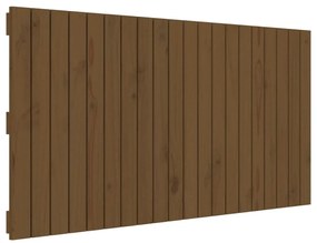 Κεφαλάρι Τοίχου Μελί 127,5x3x60 εκ. από Μασίφ Ξύλο Πεύκου - Καφέ