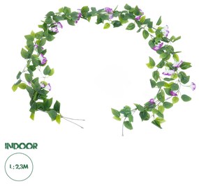 GloboStar® Artificial Garden MORNING GLORY GARLAND 21152 Τεχνητή Διακοσμητική Γιρλάντα Ορτανσίας 230cm Σετ 2 τεμαχίων