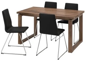 MORBYLANGA/LILLANAS τραπέζι και 4 καρέκλες, 140x85 cm 094.950.92