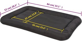 vidaXL Στρώμα Σκύλου Μαύρο Μέγεθος XL
