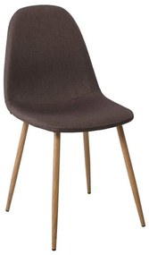 Καρέκλα Celina Brown ΕΜ907,2 45X54X87 cm Σετ 4τμχ Μέταλλο,Ύφασμα