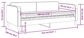 ΚΑΝΑΠΕΣ ΚΡΕΒΑΤΙ ΜΕ ΣΤΡΩΜΑ ΑΝΟΙΧΤΟ ΓΚΡΙ 90 X 200 ΕΚ. ΥΦΑΣΜΑΤΙΝΟ 3196808